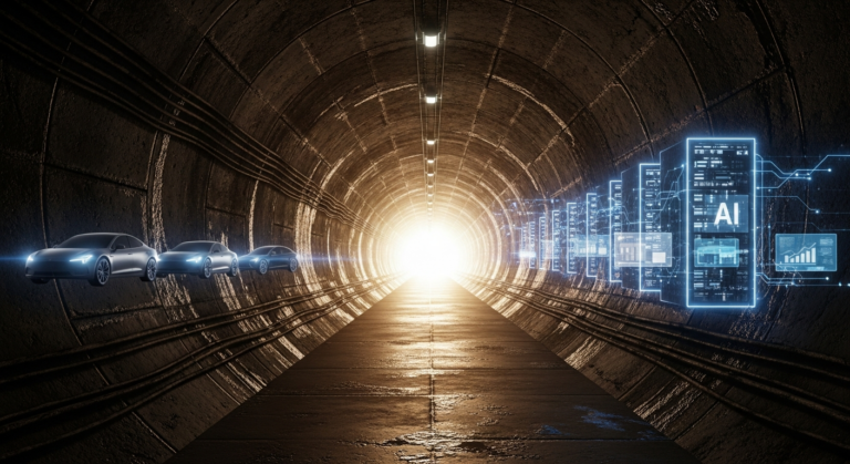 긴 터널 끝에서 희망과 회복을 상징하는 이미지